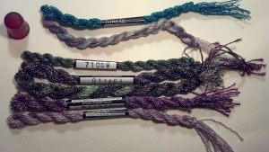 Metallic overdyed thread