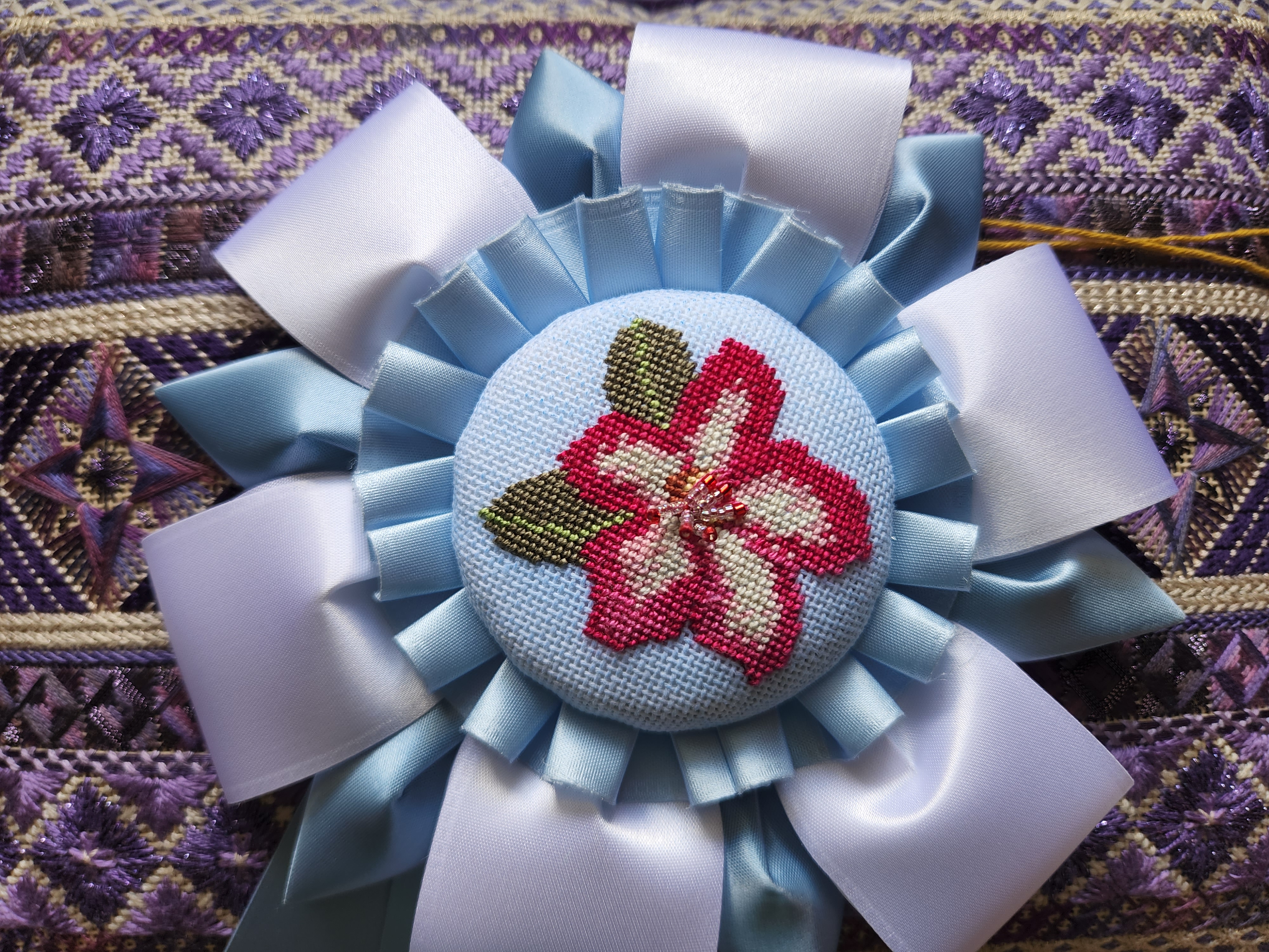 ANG President’s Award Ribbon for A Spring Sampler | Melitastitches4fun ...