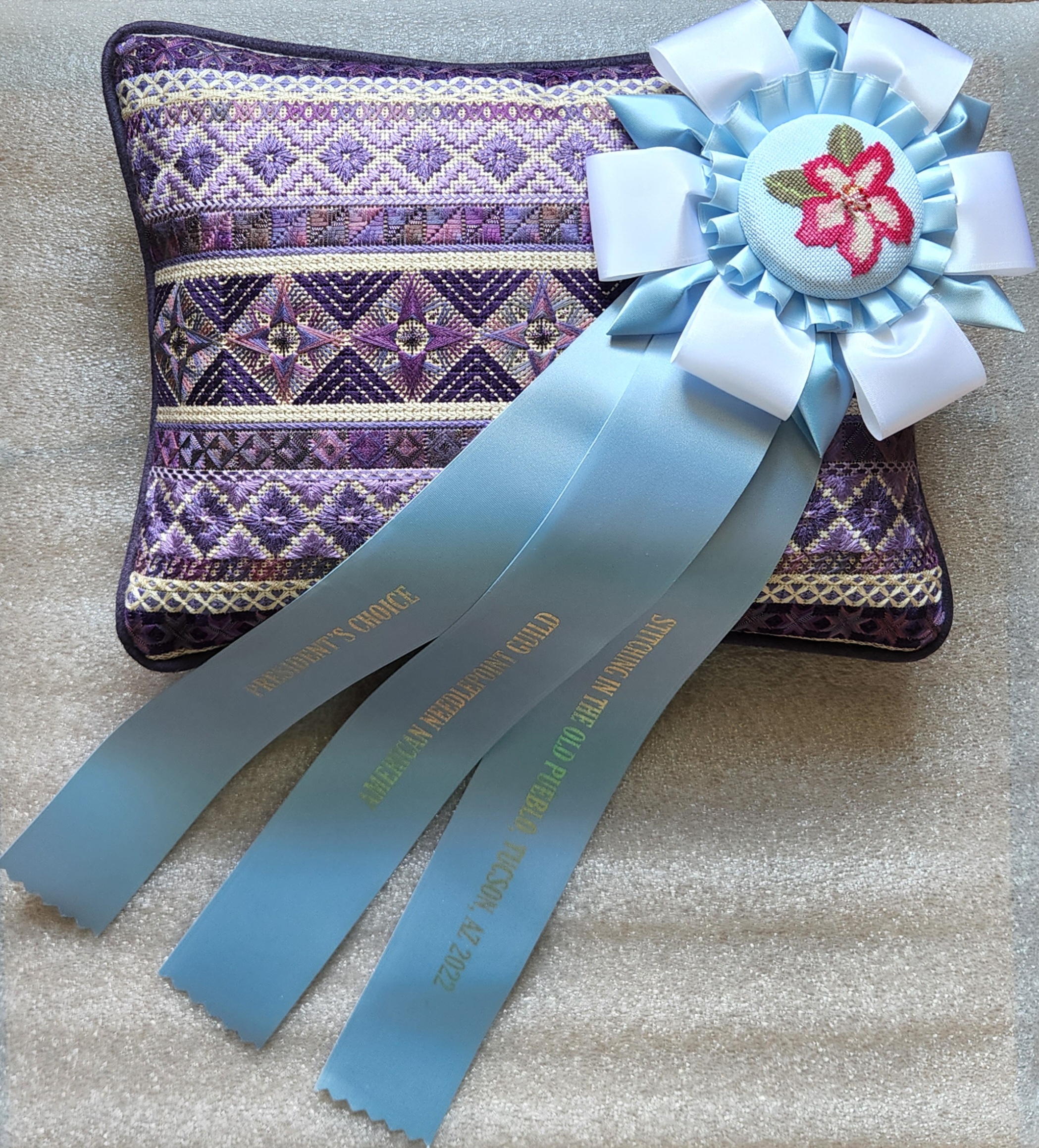 ANG President’s Award Ribbon for A Spring Sampler | Melitastitches4fun ...